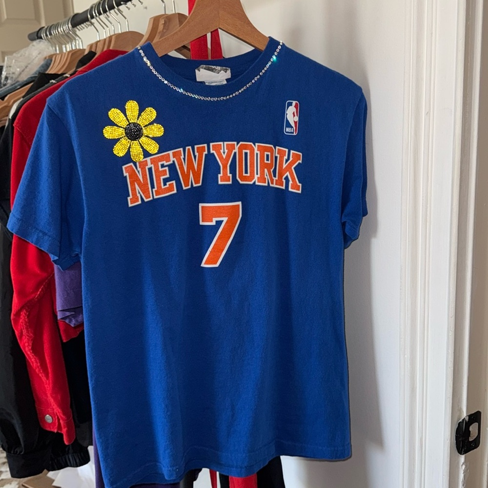 Embellished NY Knicks Vintage T - Carmelo Anthony